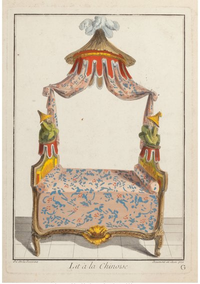Çin yatağı, yaklaşık 1788. by Pierre de La Mesangere