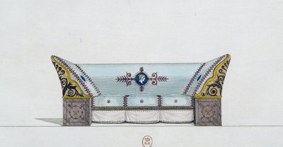 Kanepe, plaka 106, Collection de meubles et object de gut (Mobilya ve zevk objeleri koleksiyonu) by Pierre de La Mesangere