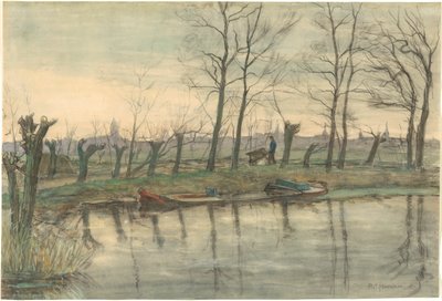 Batıdan bakıldığında Amsterdam Skyline by Piet Mondrian
