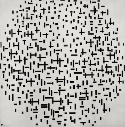 Çizgide Kompozisyon (Linienkopozisyon) by Piet Mondrian