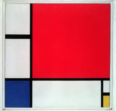 Kompozisyon No II, kırmızı, Mavi ve Sarı by Piet Mondrian