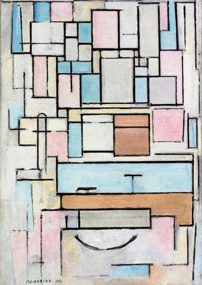 Renk düzlemleri ile kompozisyon: Dış cephe by Piet Mondrian
