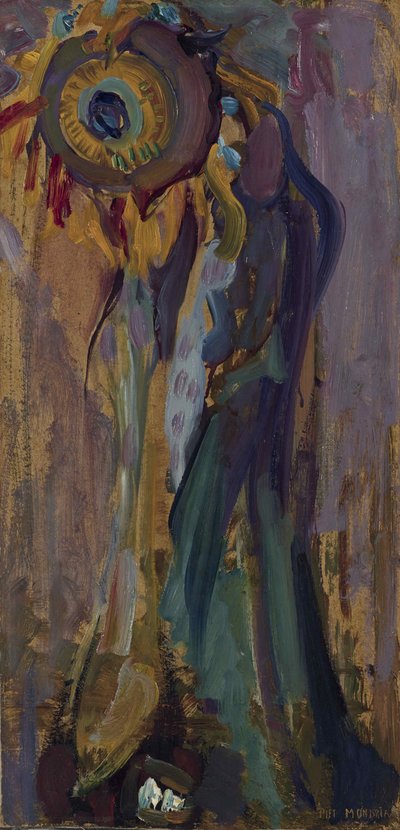 Ölmek üzere olan ayçiçeği I, 1908. by Piet Mondrian