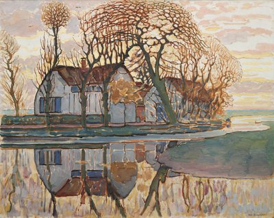 Duivendrecht yakınlarındaki çiftlik, c.1916 by Piet Mondrian