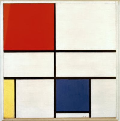 Bileşim C; Bileşim No. III; Kırmızı ile kompozisyon, Ge by Piet Mondrian
