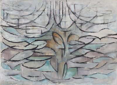 Çiçekli Elma Ağacı, 1912. by Piet Mondrian