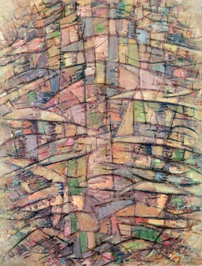 Ağaç (tuval üzerine yağlı boya) by Piet Mondrian
