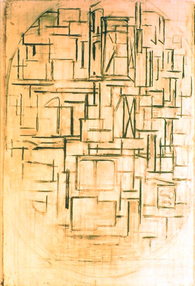 İsimsiz oval kompozisyon 1914 by Piet Mondrian