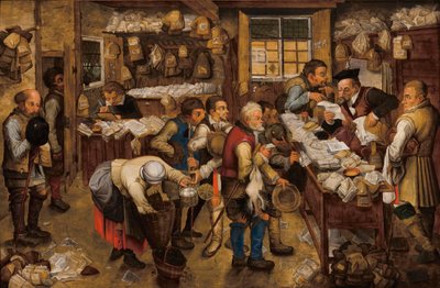 Vergi tahsildarları ofisi by Pieter Brueghel the Younger