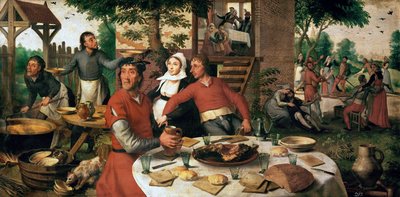 Fete Villageoise - Köy Festivali - Pieter Aertsen (1508-1575). ahşap üzerine yağ by Pieter Aertsen