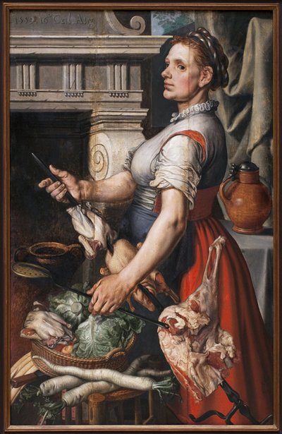 Aşçı. Pieter Aertsen (1507 veya 1508-1575), ahşap üzerine yağlı boya by Pieter Aertsen