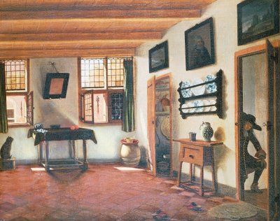 Hollanda evinin içi, yaklaşık 1670, Pieter Janssens Elinga