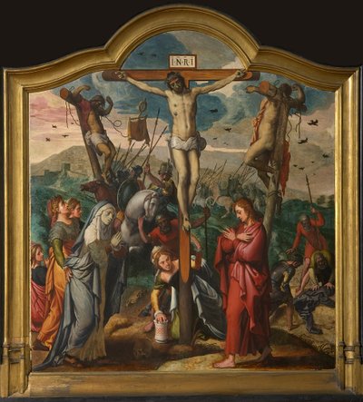 Jan van der Biest Üç Parçalı orta panel. by Pieter Aertsen