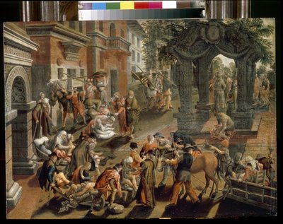 Havariler Peter ve John. (Havari Peter ve John). Pieter Aertsen (1508-1575), ahşap üzerine yağlı boya by Pieter Aertsen