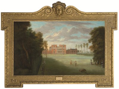 Tottenham Park, Wiltshire manzarası (tuval üzerine yağlıboya) by Pieter Andreas Rysbrack