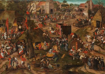 "Een cluyte van Plaeyerwater" Farce Performansıyla Bir Flaman Kermis, c. 1570 by Pieter Balten
