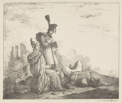 Ölü askerle yas tutan şirket by Pieter Bartholomeusz. Barbiers