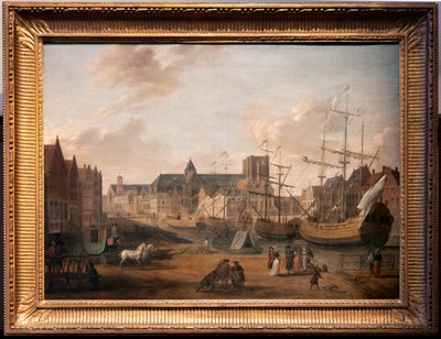 Ghent'teki Korenlei ve Graslei'nin görünümü, Pieter Benedictus de Maere by Pieter Benedictus De Maere