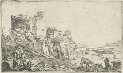 Venüs ve Roma Tapınağı Harabeleri by Pieter Bodding van Laer