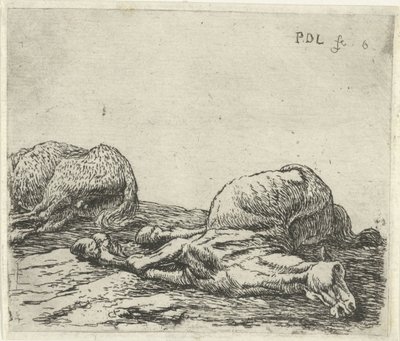 iki ölü at Atlar (dizi adı) by Pieter Bodding van Laer