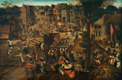 Bir köy fuarı (Aziz Hubert ve Aziz Anthony onuruna Köy festivali) by Pieter Breughel the Younger