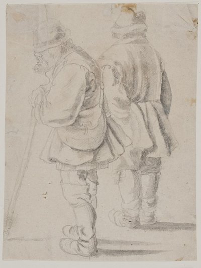 iki çiftçi by Pieter Bruegel d.Æ.