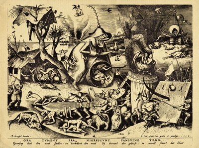 Ira, engraved by H. Cock, 1558 (wood engraving) by Pieter Bruegel the Elder