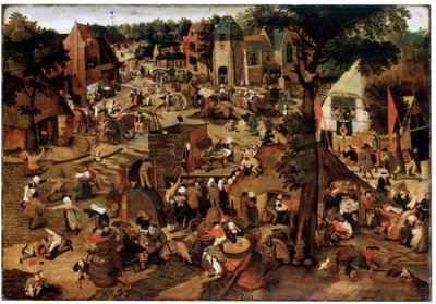 Tiyatro Performanslı Fuar, c1580-1630 by Pieter Brueghel the Younger
