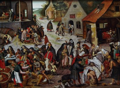 Yedi Merhamet Eseri by Pieter Brueghel the Younger