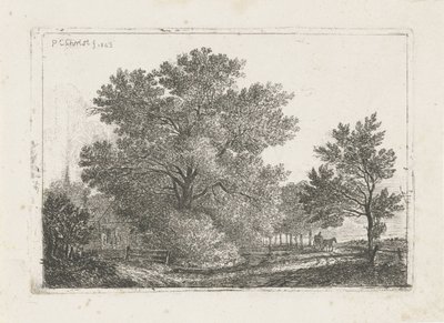 Büyük ağaç ile manzara by Pieter Casper Christ