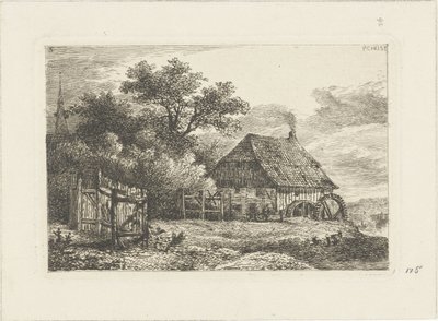 Su değirmeni ile manzara Su manzaraları (dizi başlığı) by Pieter Casper Christ