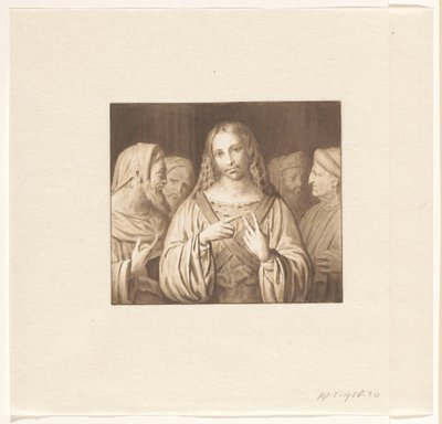 Yazıcılar arasında genç İsa by Pieter Christoffel Wonder