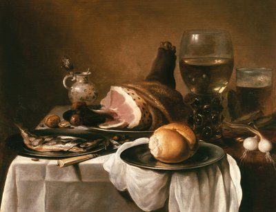 Jambonlu Natürmort by Pieter Claesz