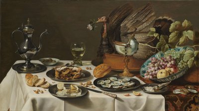 Türkiye Turtası ile Natürmort by Pieter Claesz