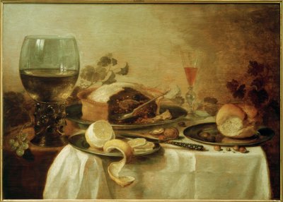 Pate ile natürmort by Pieter Claesz
