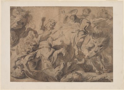 aslan avı by Pieter Claesz Soutman and Sir Peter Paul Rubens