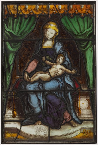 Çocuklu Madonna ile Pencere by Pieter Coecke van Aelst (I) (circle of)