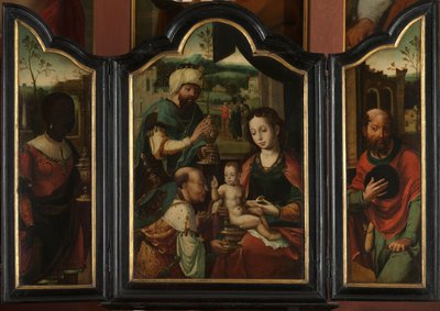 Magi'nin Hayranlığı ile Üç Parçalı by Pieter Coecke van Aelst (I) (workshop of)