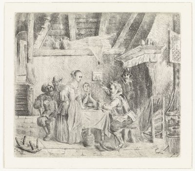Adam bir şirketle konuşuyor by Pieter Cornelis Nicolaas van de Poll