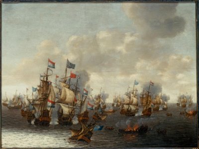 Dört günün deniz savaşı by Pieter Cornelisz. Soest