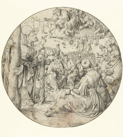 Peter, Sihirbaz Simon'un düşüşüne neden olur by Pieter Cornelisz. genaamd Kunst