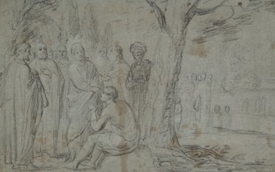 Kör Adamı İyileştiren Mesih (rekto); Venüs ve Aşk Tanrısı (karşı) by Pieter Fransz. de Grebber