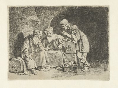 Yusuf, fırıncı ve sakisinin rüyalarını yorumlar. by Pieter Fransz de Grebber