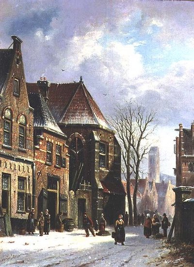Hollandalı Bir Sokak Sahnesi by Pieter Gerard Vertin