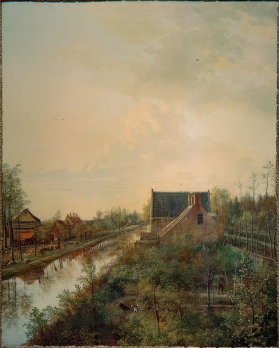 Gravenland yakınlarında bir kanal by Pieter Gerardus van Os