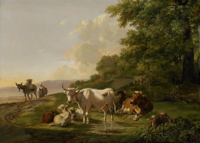 Sığır ile manzara by Pieter Gerardus van Os