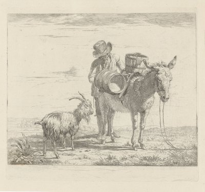 Bir paket katır ve bir keçi olan adam by Pieter Gerardus van Os
