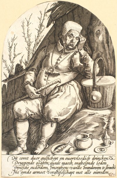 Köylü, sarhoşluk üzerine hiciv by Pieter Goos
