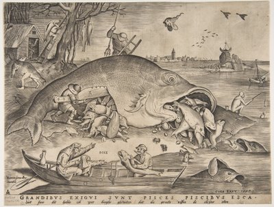 Büyük Balık Küçük Balığı Ye, 1557 by Pieter Heyden van der