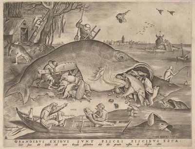Büyük Balık Küçük Balığı Ye, 1557 by Pieter Heyden van der